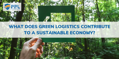 What does green logistics contribute to a sustainable economy?